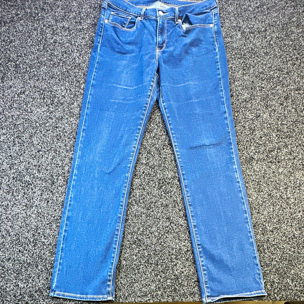 Levi’s Men’s Blue Dark Wash Slim Fit Stretch Denim 5-Pocket Jeans Size 32